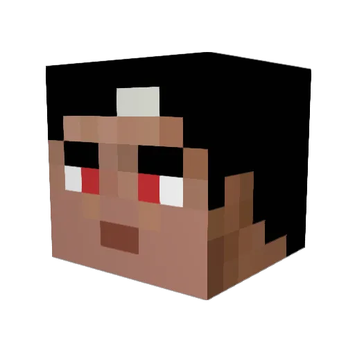 De_vic Minecraft avatar head, 3D render