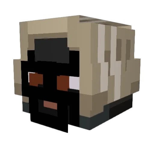 De_way Minecraft avatar head, 3D render
