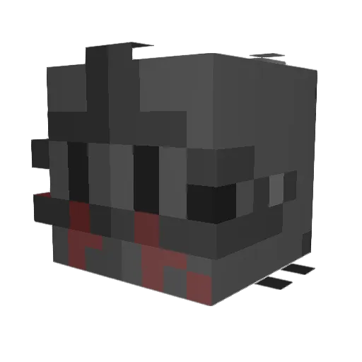 De_x Minecraft avatar head, 3D render