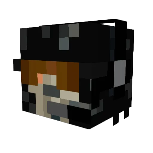 DeaBoss Minecraft avatar head, 3D render