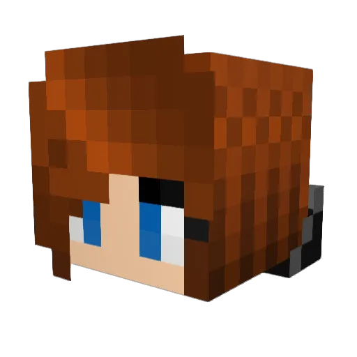 DeaChemi Minecraft avatar head, 3D render