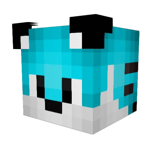 DeaDlel Minecraft avatar head, 3D render