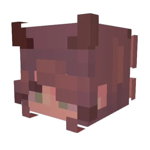 DeaMii Minecraft avatar head, 3D render