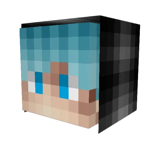 DeaThPlaY1337 Minecraft avatar head, 3D render