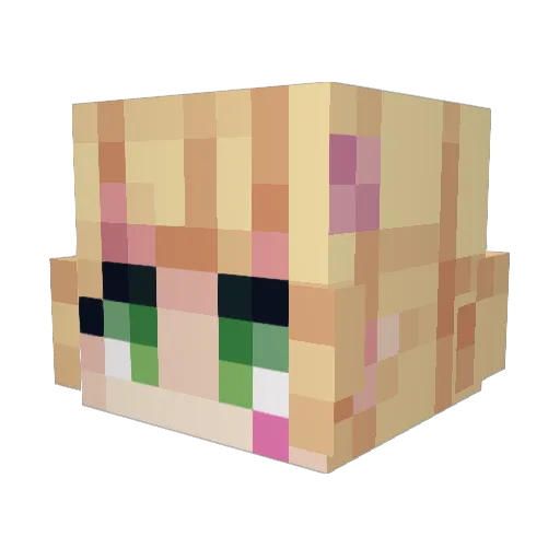 DeaTheFairy Minecraft avatar head, 3D render