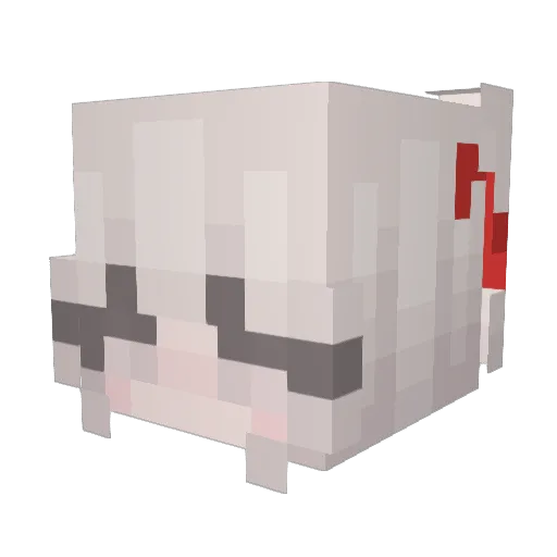 Dea_Yandere Minecraft avatar head, 3D render