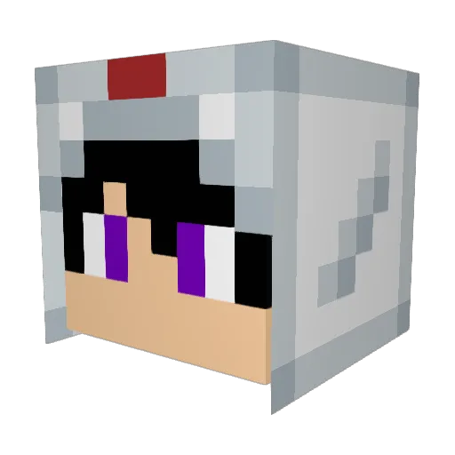 Deaan Minecraft avatar head, 3D render