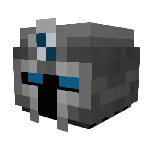 Deacimus Minecraft avatar head, 3D render