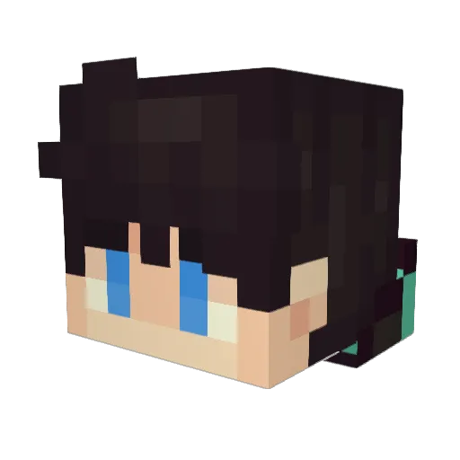 DeaconFrost1 Minecraft avatar head, 3D render