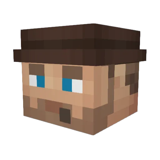 DeaconShot Minecraft avatar head, 3D render