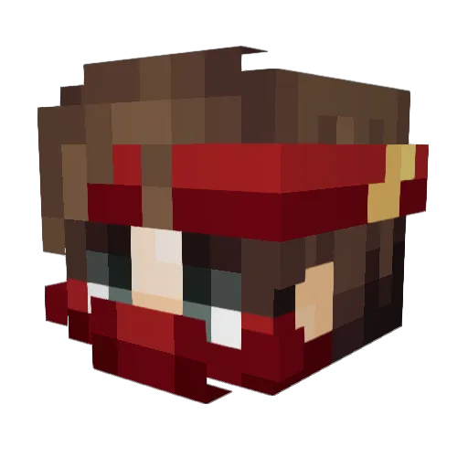 DeadAccount Minecraft avatar head, 3D render