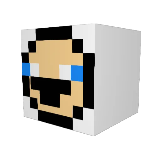 DeadAloo Minecraft avatar head, 3D render