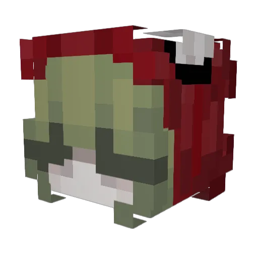 DeadAmiss Minecraft avatar head, 3D render