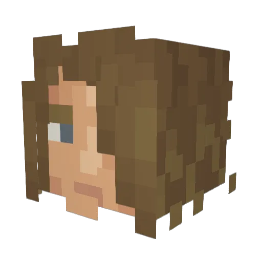 DeadAstronaut Minecraft avatar head, 3D render