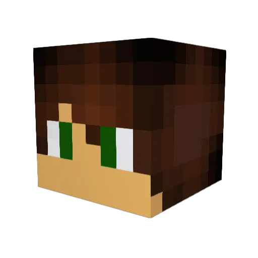 DeadBeat01 Minecraft avatar head, 3D render