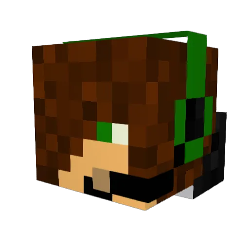 DeadBox190 Minecraft avatar head, 3D render
