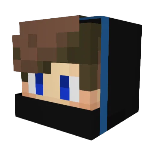 DeadChaser Minecraft avatar head, 3D render