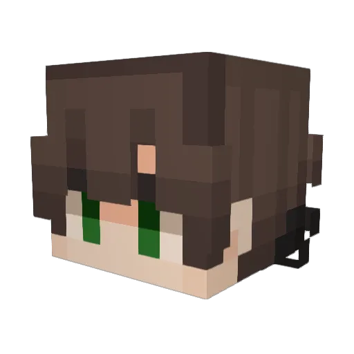 DeadCrab6 Minecraft avatar head, 3D render