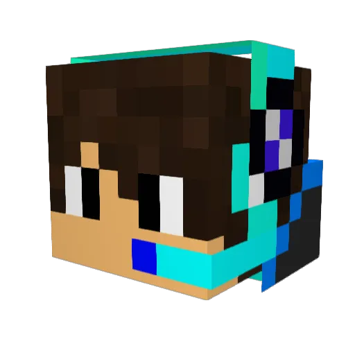 DeadCrazyPT Minecraft avatar head, 3D render