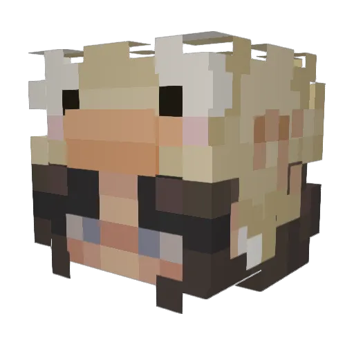 DeadCupCake454 Minecraft avatar head, 3D render