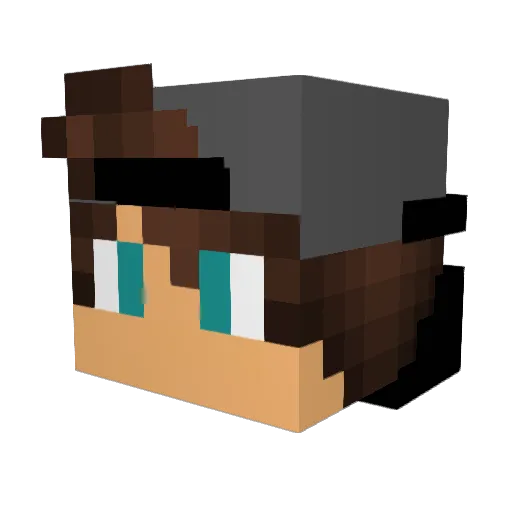 DeadDL Minecraft avatar head, 3D render