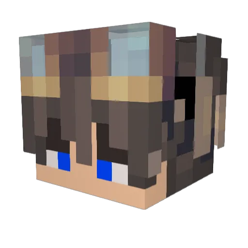 DeadDiamantEye Minecraft avatar head, 3D render