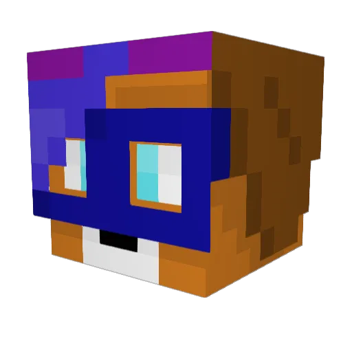 DeadDogWalkingYT Minecraft avatar head, 3D render