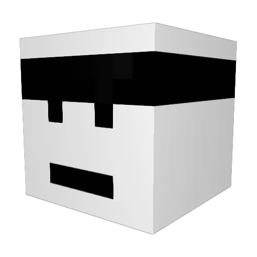 DeadEnd_ Minecraft avatar head, 3D render