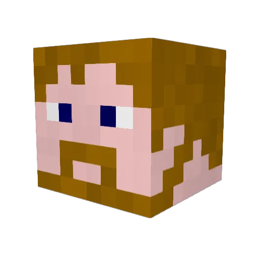 DeadEyeJohn Minecraft avatar head, 3D render