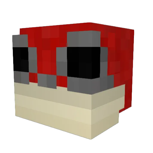 DeadFrog666 Minecraft avatar head, 3D render