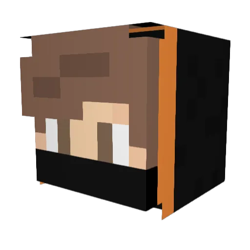 DeadGame61 Minecraft avatar head, 3D render