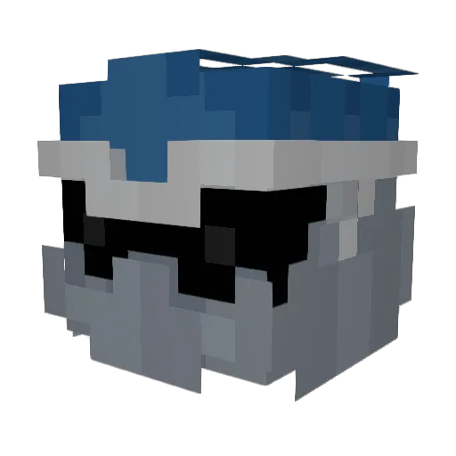 DeadGunned Minecraft avatar head, 3D render