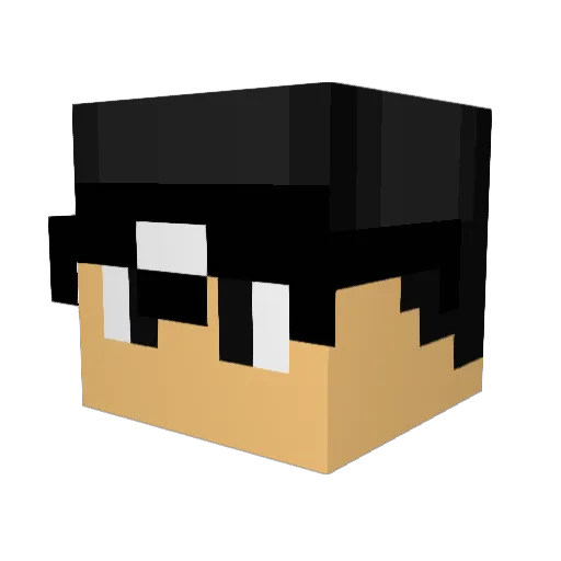 DeadHawk666 Minecraft avatar head, 3D render