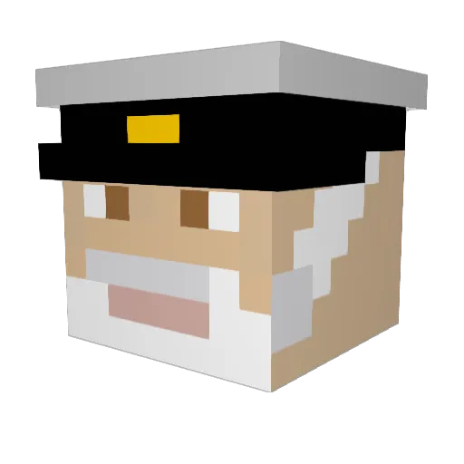 DeadIIHunter Minecraft avatar head, 3D render
