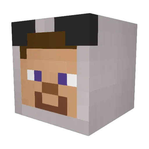 DeadIn5ide Minecraft avatar head, 3D render