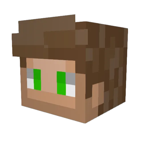 DeadInsideZxc1O1 Minecraft avatar head, 3D render