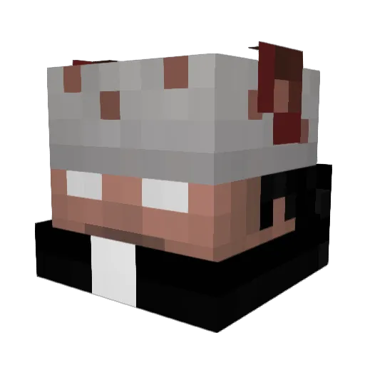 DeadJiraya Minecraft avatar head, 3D render