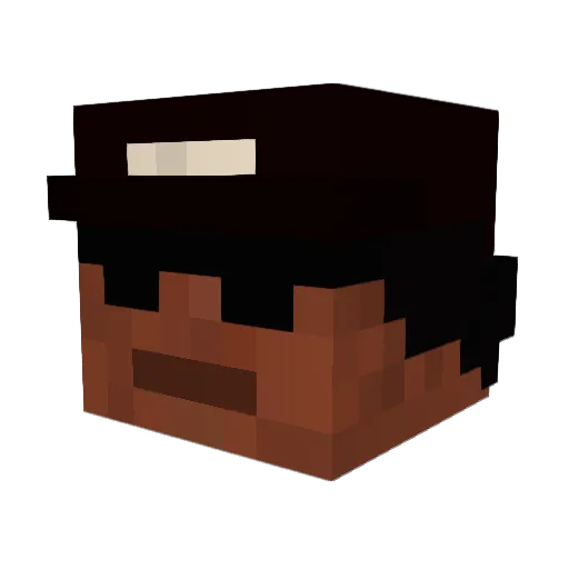 DeadKVX Minecraft avatar head, 3D render