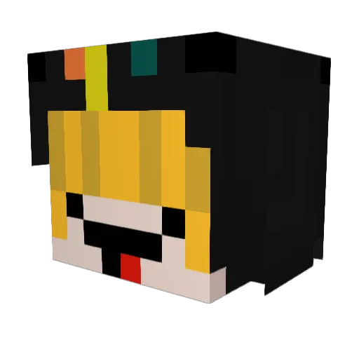DeadKinq Minecraft avatar head, 3D render
