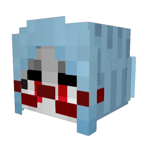 DeadKittyCat Minecraft avatar head, 3D render