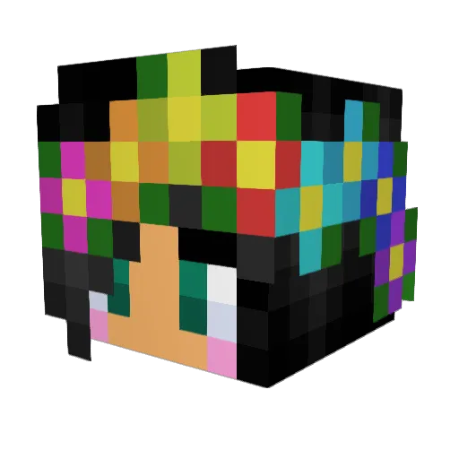 DeadLeeFox Minecraft avatar head, 3D render