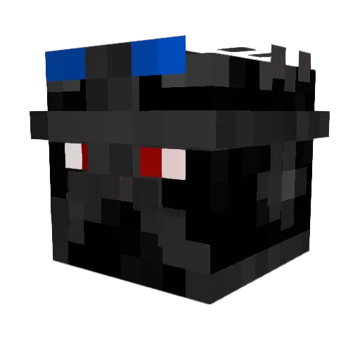 DeadLotus1 Minecraft avatar head, 3D render