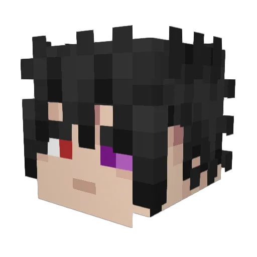 DeadMannAlive Minecraft avatar head, 3D render