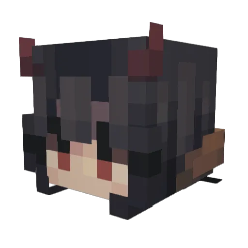DeadMinah Minecraft avatar head, 3D render