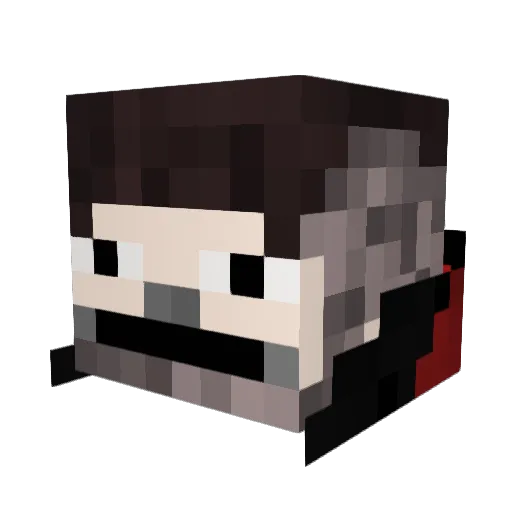 DeadMorose12 Minecraft avatar head, 3D render