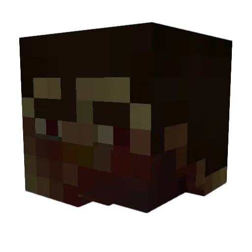 DeadNator Minecraft avatar head, 3D render