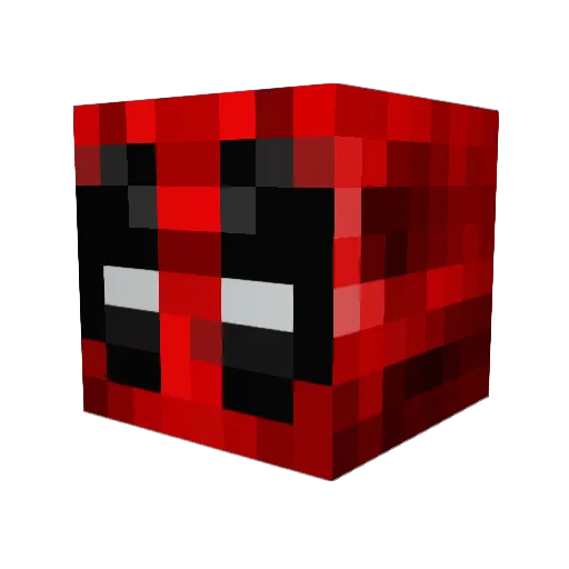 DeadP00l195 Minecraft avatar head, 3D render