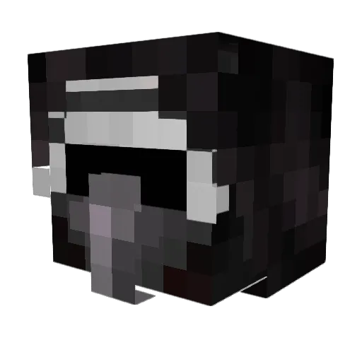 DeadPool1876 Minecraft avatar head, 3D render