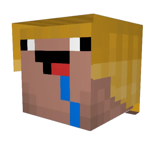 DeadPoolDude501 Minecraft avatar head, 3D render