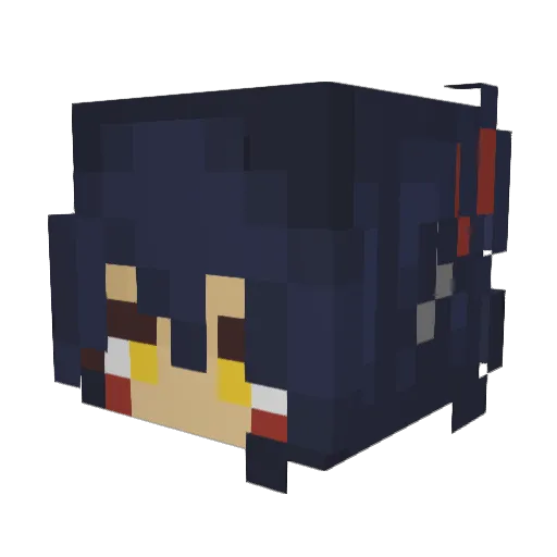 DeadRatt Minecraft avatar head, 3D render